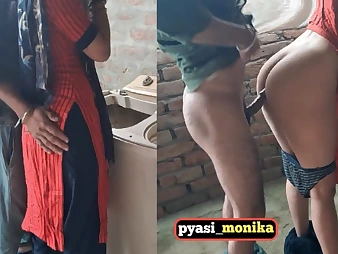 Hot Indian maid with massive arse gets fucked rigid by her hotwife counterpart