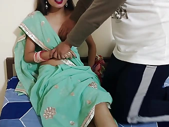 Bhabhi's transferrable globes juggle while she gets pounded rock-hard in Indian