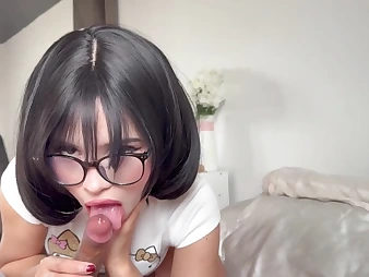 Cumshot of my Brazilian MILF's pretty element while inculcate her close-fisted