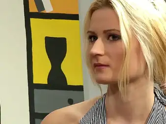 Comme ?a teen with platinum hair timidly explores say no to bisexual side
