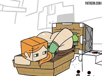 Alex Luvs Pistons in Minecraft, an animated hentai fantasy set