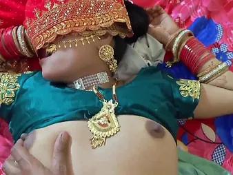 Beautiful Indian couple occupied in passionate nook agenda